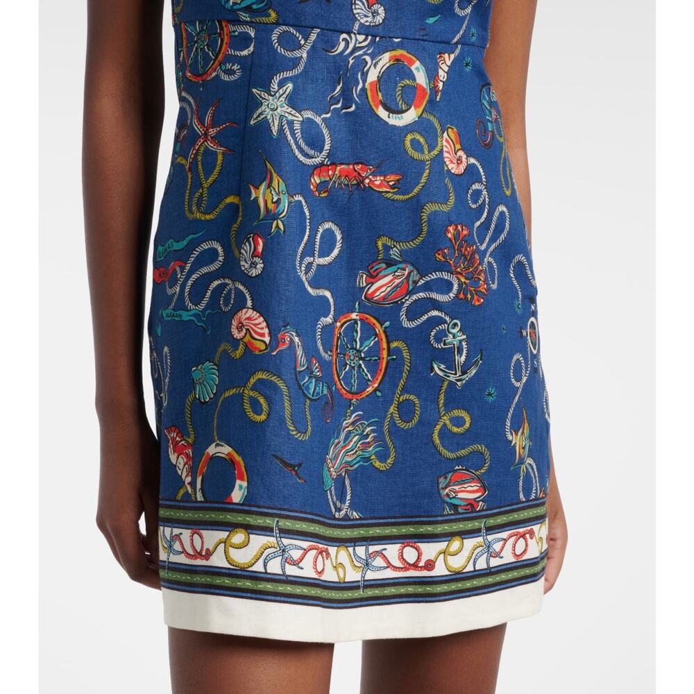 Alemais Cove printed halterneck linen minidress - Picture 5 of 7